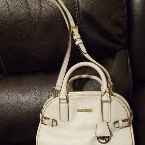 Michael Kors Medium, Leather, Cream-colored, Women's Handbag Purse